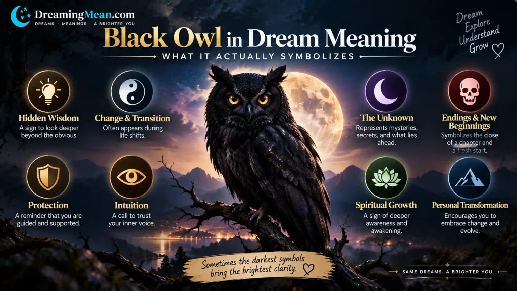 Black Owl in Dream Meaning