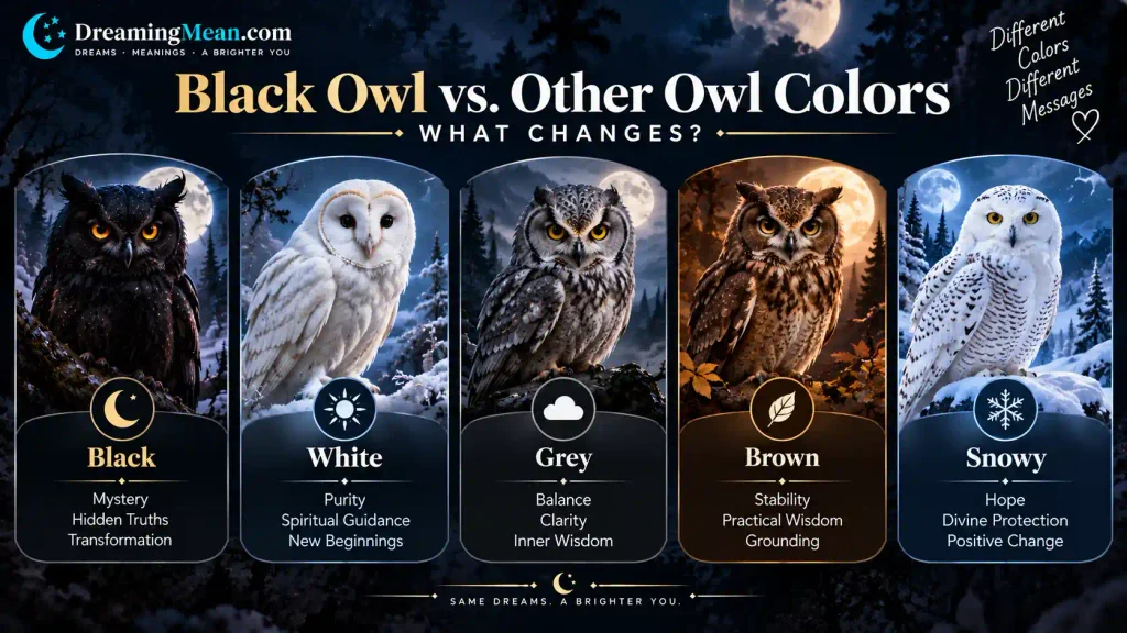 Black Owl in Dream Meaning